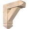 Ekena Millwork Traditional Arts and Crafts Smooth Bracket w/ Offset Brace, Douglas Fir, 5 1/2"W x 16"D x 16"H BKT0604X16X16TRA03SDF - alternate 1
